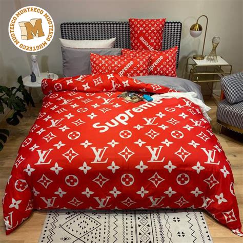 supreme louis vuitton comforter|Louis Vuitton bed covers.